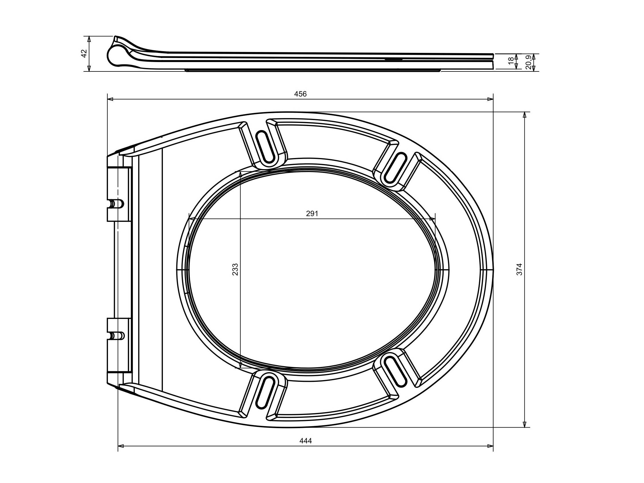 toilet seat oval shape