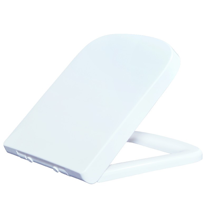 Bathroom Curved Wrap Over Square Shaped Ceramic Toilet Seat