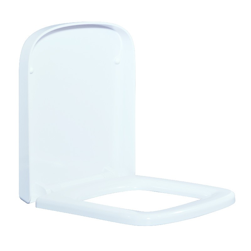 Bathroom Curved Wrap Over Square Shaped Ceramic Toilet Seat