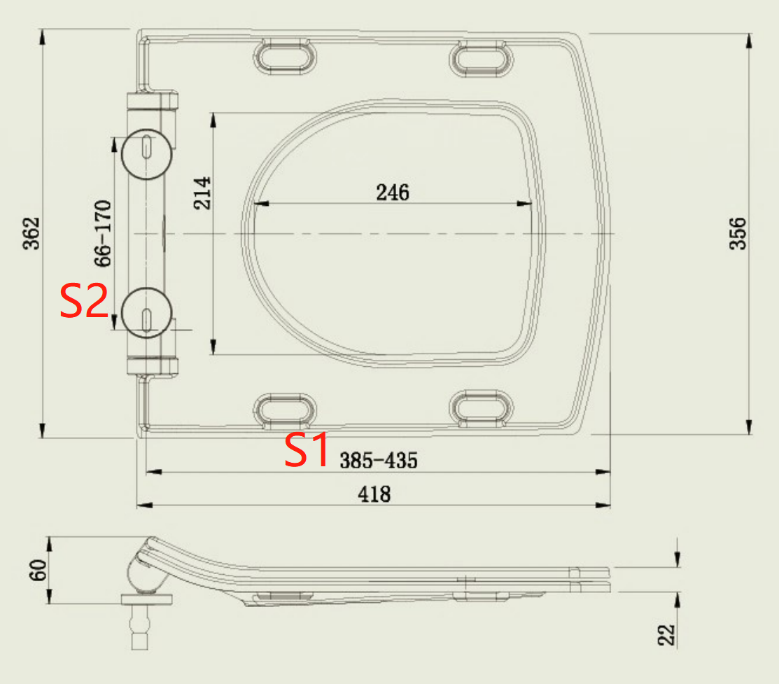 square shaped toilet seat