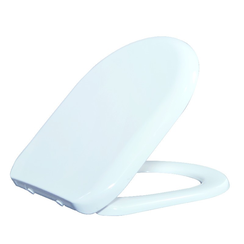 D Shaped Wrap Over Style White Color UF Toilet Seat