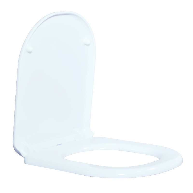 Stainless Steel Hinge Slim D Shape Soft Close Toilet Seat