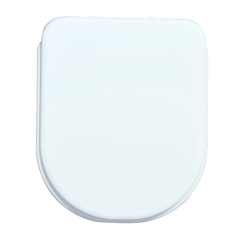 Stainless Steel Hinge Slim D Shape Soft Close Toilet Seat