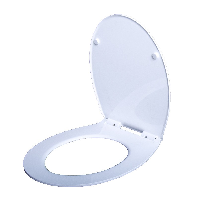 Sottile Promozione Wc Sedile WC in plastica bianca con chiusura ammortizzata