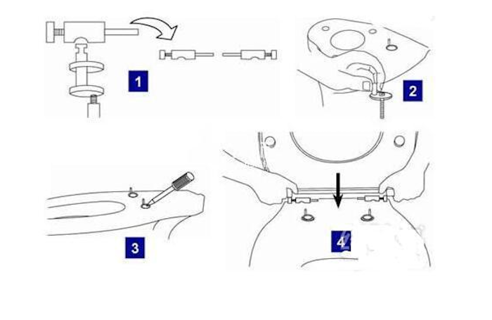 How to change the toilet seat diagram?