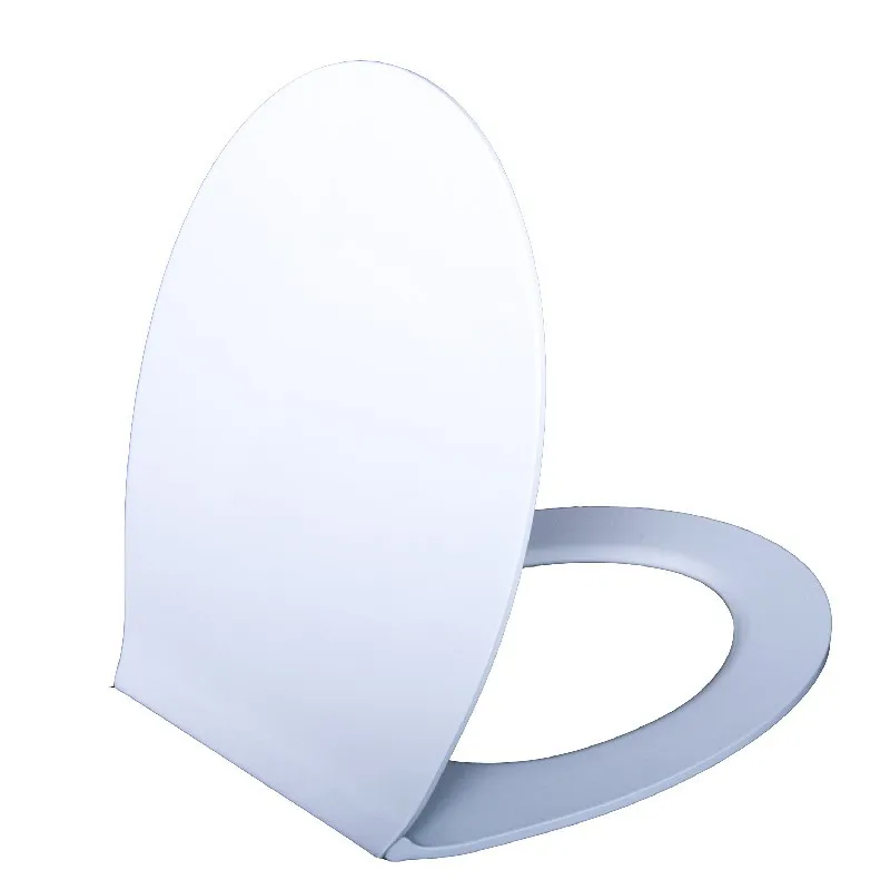 white plastic soft close toilet seat