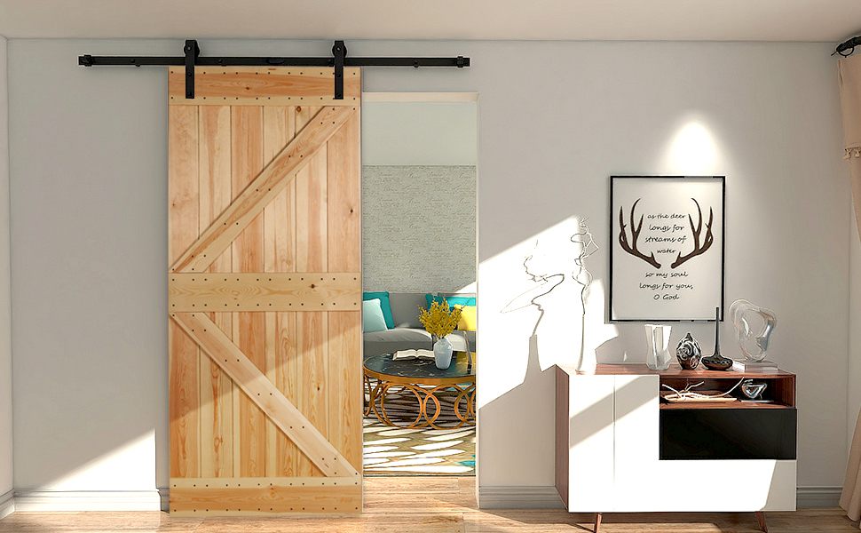 Sliding barn door hardware kit