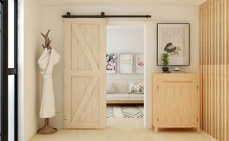 Sliding barn door hardware kit