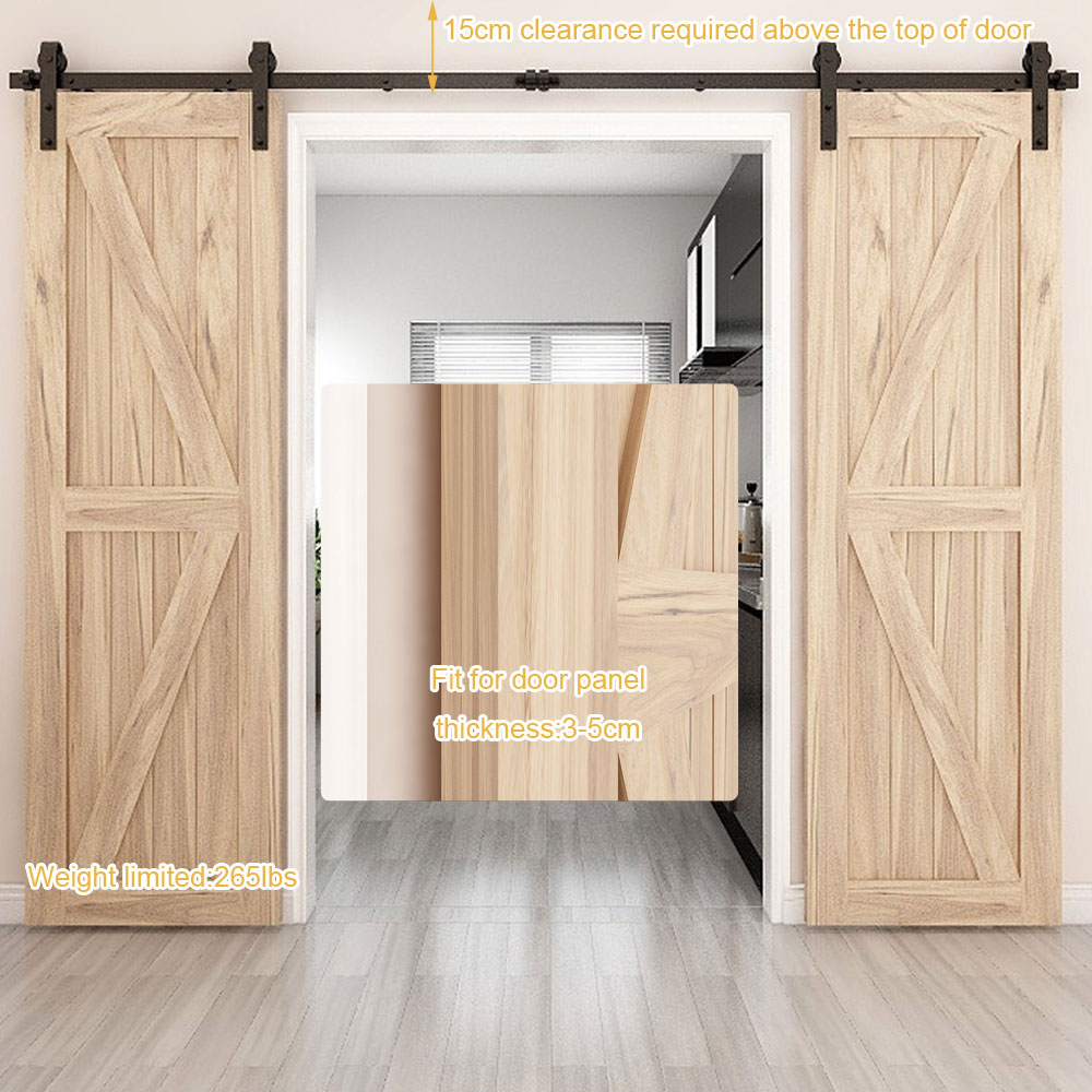 Heavy Duty Sliding Barn Door Hardware Track Kit