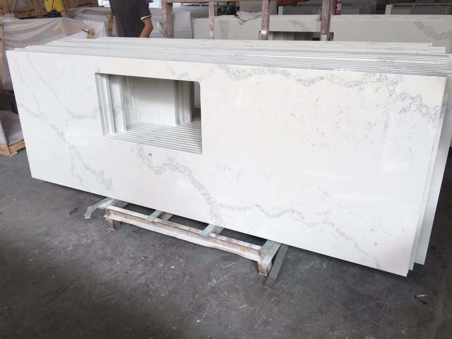 Engineered Stone Slab Quartz Artificial Counter Tops