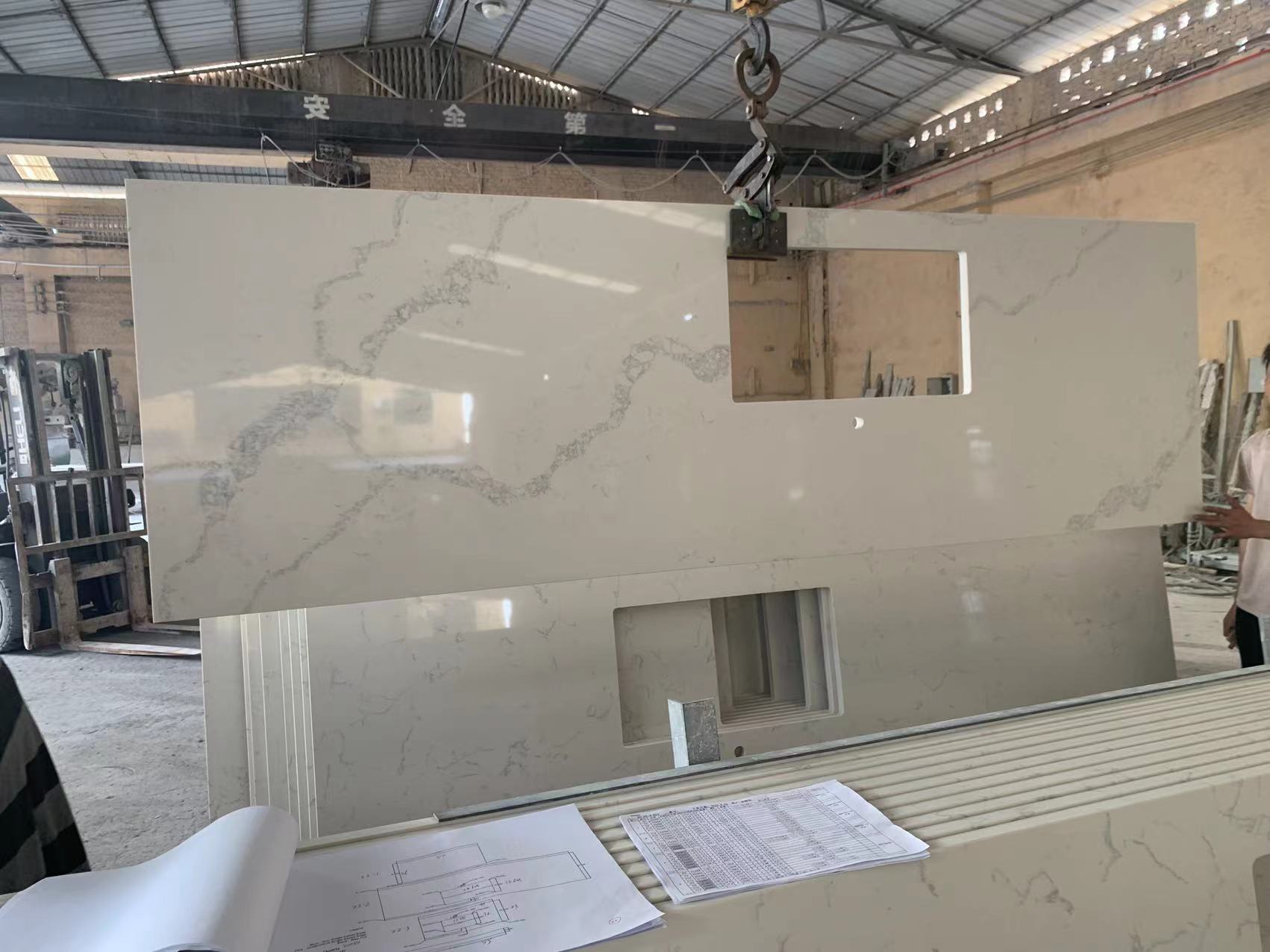 luxury quartz stone slab