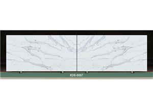 Biela kremenná kamenná doska pre projekt pracovnej dosky a podlahových dlaždíc