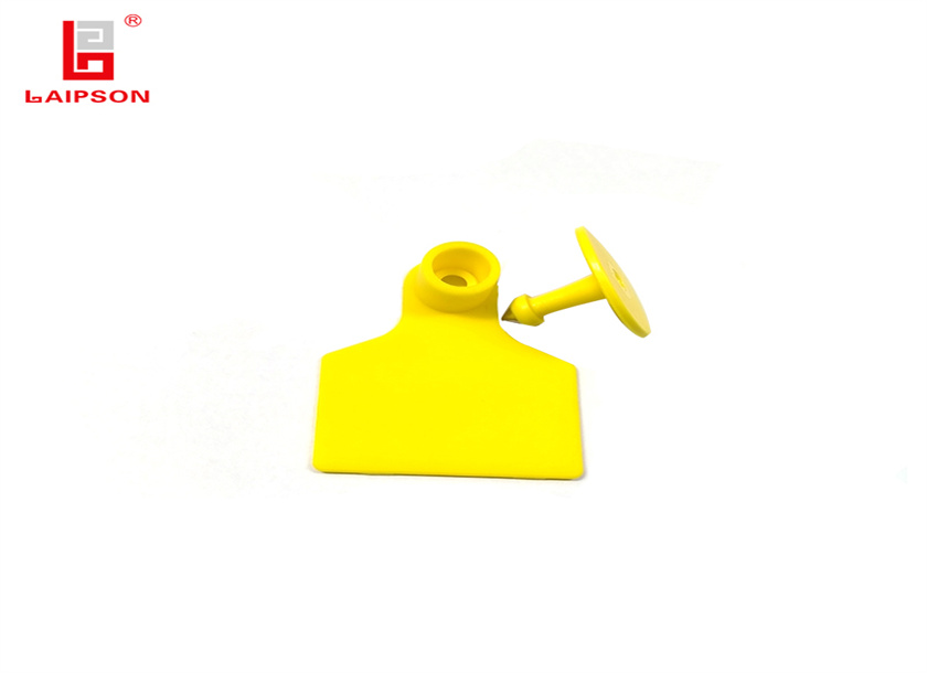 yellow cattle ear tag