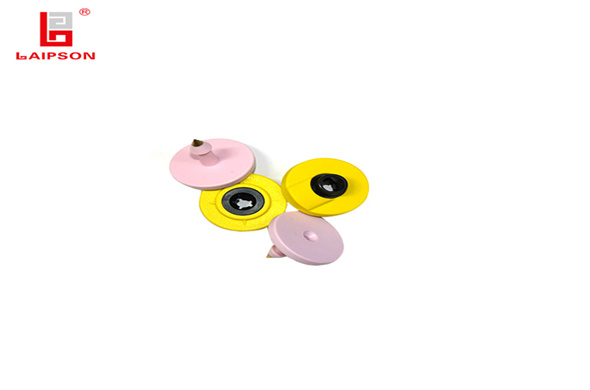 BASF TPU Pink Round RFID Swine Goat Cattle Ear Tag For Farm Management