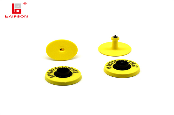TPU Sensitivity RFID HDX-B 30MM Tamperproof Round Ear Tag For Goat Cow Sheep