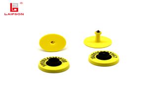 TPU Sensitivity RFID HDX-B 30MM Tamperproof Round Ear Tag For Goat Cow Sheep