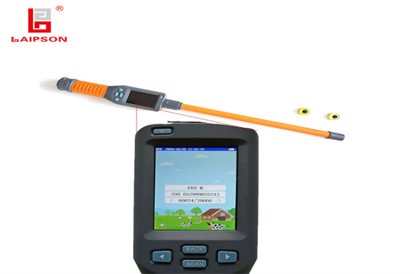 Handheld Animal Microchip Reader 134.2khz FDX-B RFID Reader Rfid animal stick reader cattle sheep ear tag rfid reader
