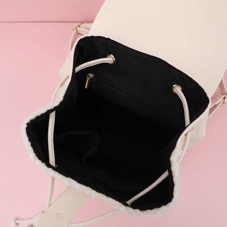 Ladies Fashion Sherpa PU Backpack Lamb Wool Drawstring Bag Manufacturers, Ladies Fashion Sherpa PU Backpack Lamb Wool Drawstring Bag Factory, Supply Ladies Fashion Sherpa PU Backpack Lamb Wool Drawstring Bag