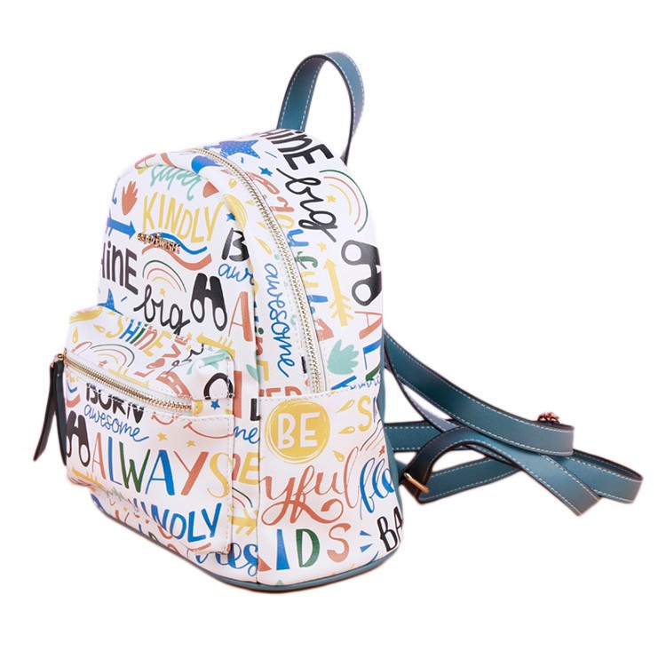 Модная сумка через плечо Graffiti Backpack для девочек Cute Green