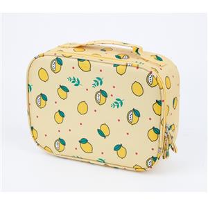 Lemon Pattern Travel Organizer Bag Yellow Toiletry Bag