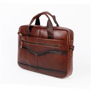 Genuine Grit Leather Laptop Bag Old-fashioned Messenger Bag