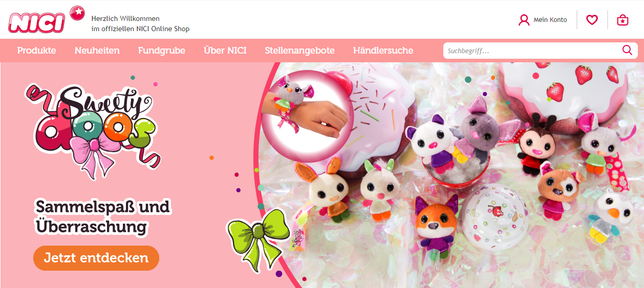 Наш хороший партнер - NICI (тройка лидеров игрушечных брендов Германии)