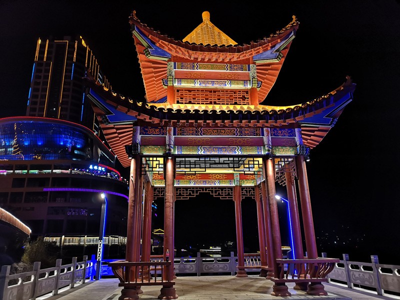 Проект освещения реки Янцзы, площади и пешеходной тропы