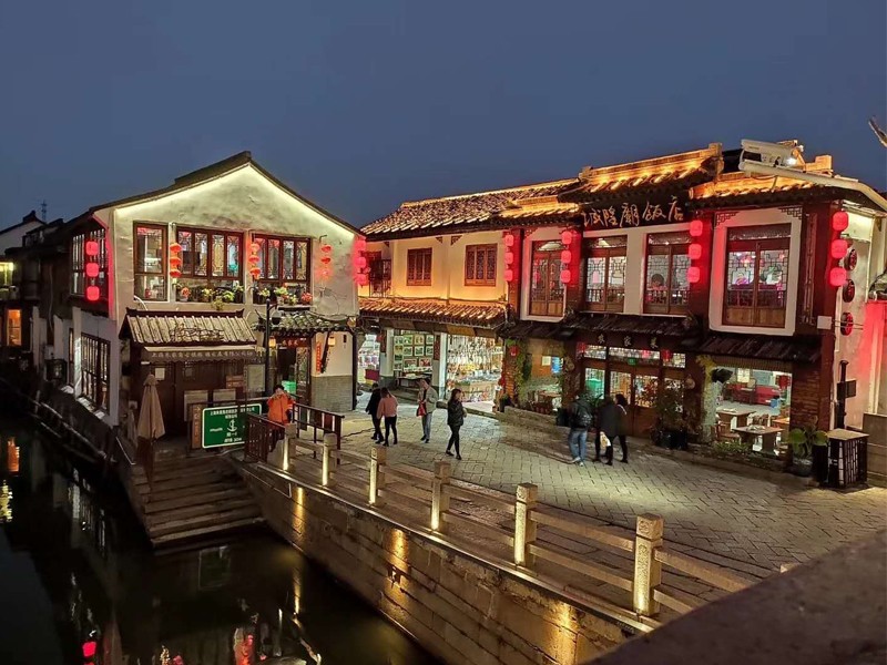 Shanghai Qingpu Zhujiajiao antike Stadtbeleuchtung