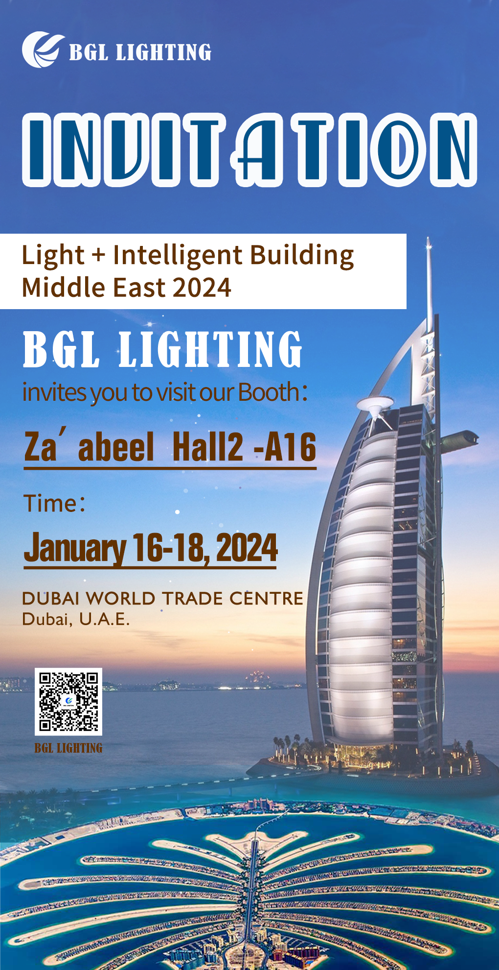 Invitation to the International Light Fair in Dubai, 16-18 January 2024