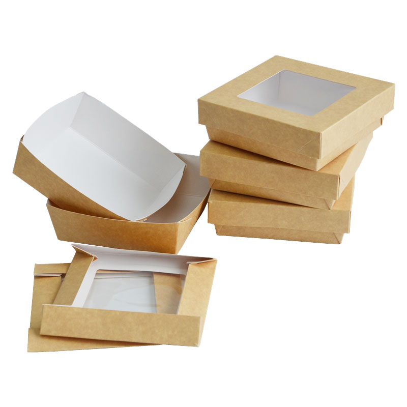 Caixas de presente biodegradáveis ​​de sushi, pizza e chocolate para alimentos