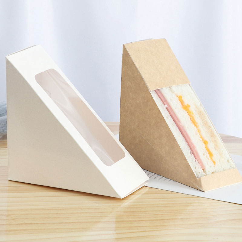 Sandwich Paper Box Packaging Kraft Paper Hotdog Sandwich Lunch Box