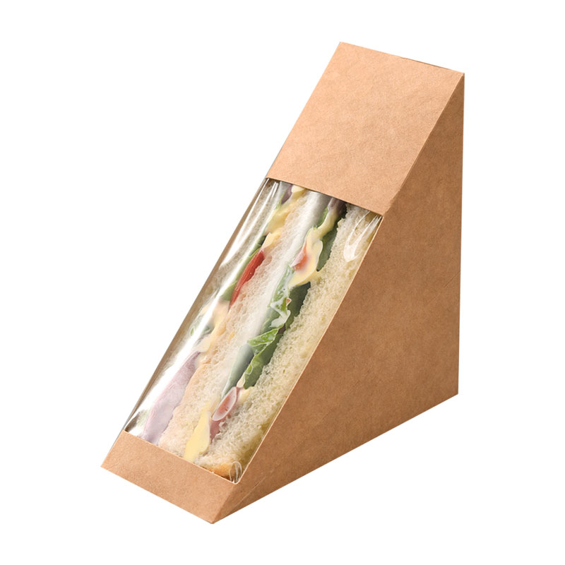 Sandwich Paper Box Packaging Kraft Paper Hotdog Sandwich Lunch Box