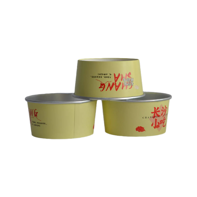 Microwavable Kraft Paper Bowl Food Packing Containers And Plates For Rice And Water