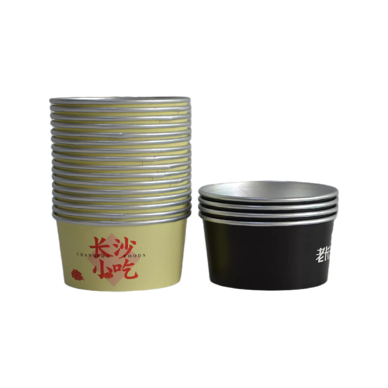 32 Oz Best Disposable Black Paper Soup Bowls With Lids For Hot Food