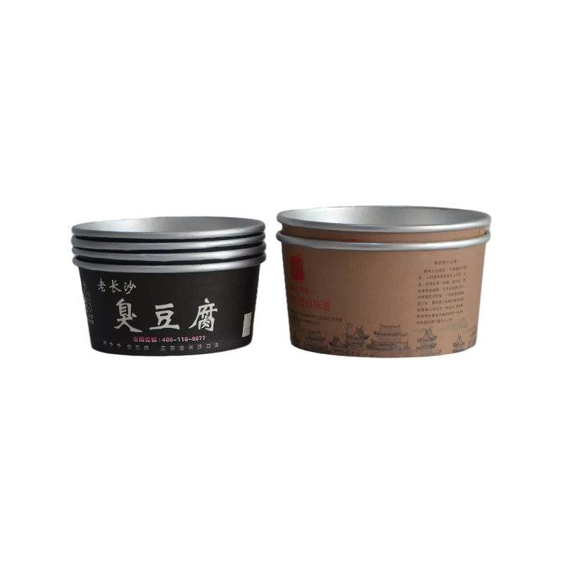 32 Oz Best Disposable Black Paper Soup Bowls With Lids For Hot Food