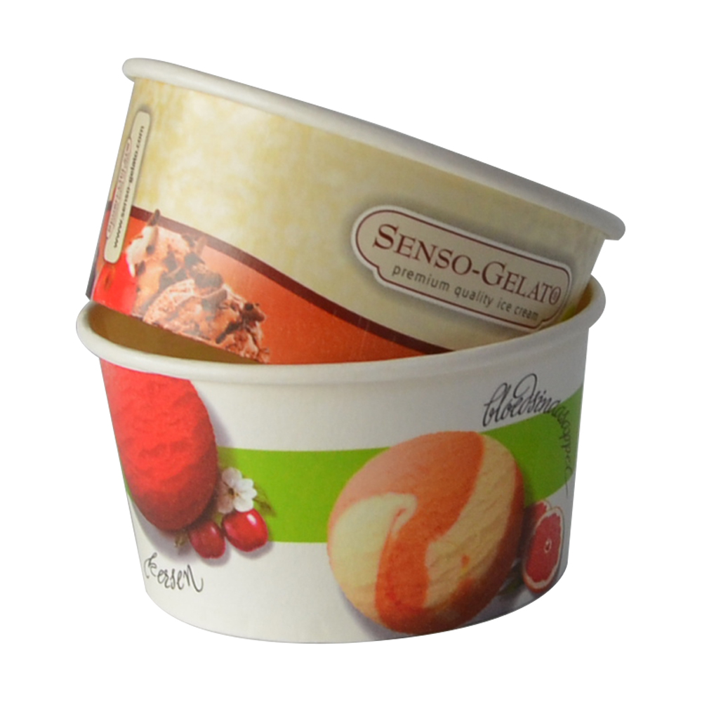 500ml Ice Cream Cup Paper Container Bowl With Paper Lid