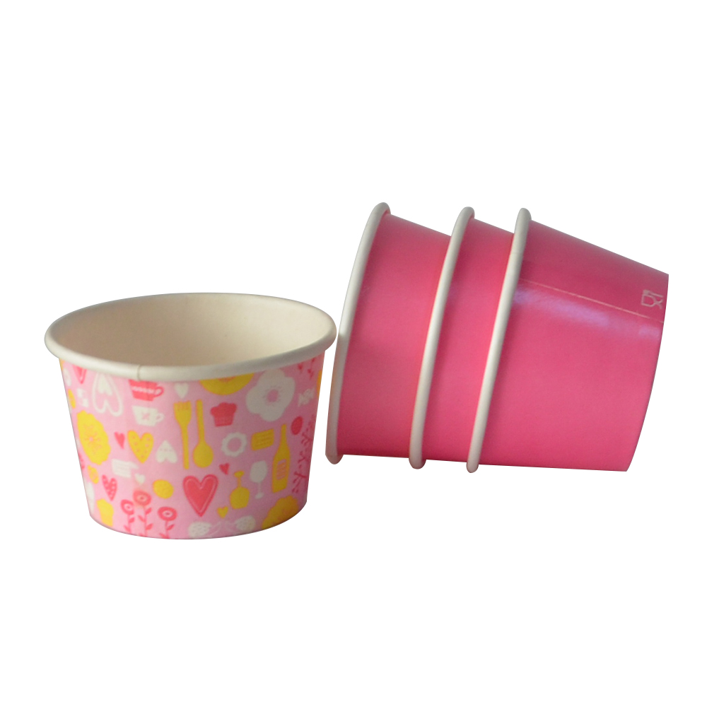 500ml Ice Cream Cup Paper Container Bowl With Paper Lid