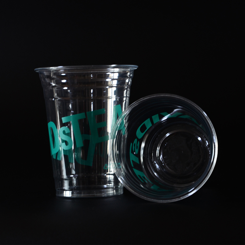 U Shape PP PET Plastic Clear Bar Drink Shot Cup With Lid