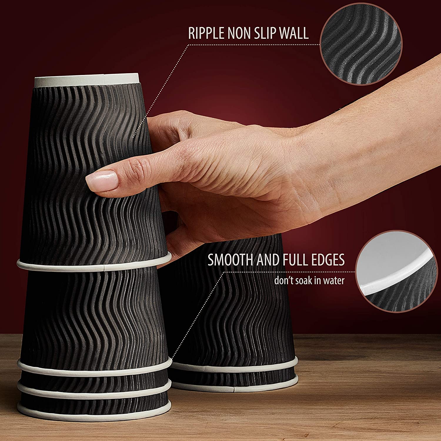 9oz Take Away Double Wall Hot Coffee Paper Cup