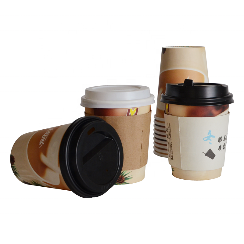 9 Oz Flexo Printing Milkshake Paper Cup With Handle For Party
