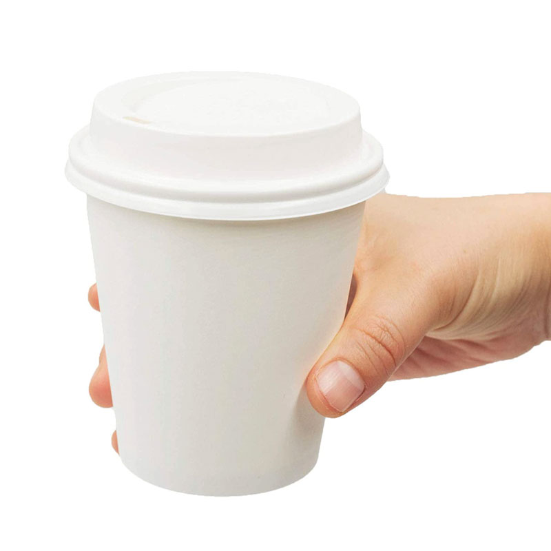 Small Brown Coffee Paper Cup 6.5 Oz With Aluminum Foil