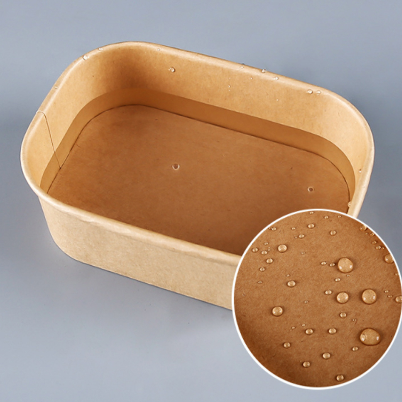 Disposable eco friendly Paper bowl for salad noodle passta Kraft paper bowl with lid