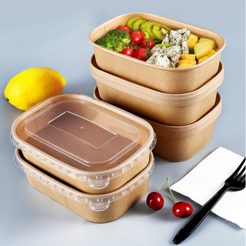 Takeout Bamboo Bread Paper Box Sushi Rice Takeaway Packaging Box