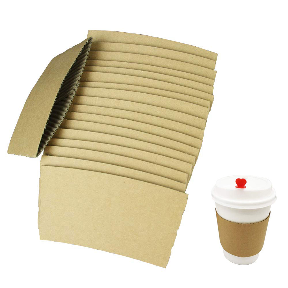 Customer Sublimation Printing Kraft Cardboard Paper Coffee Cup Sleeves