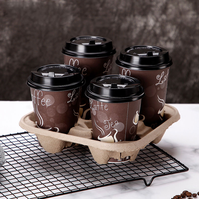 Cartoon Printing Coffee Cup Paper Sleeves With Logo