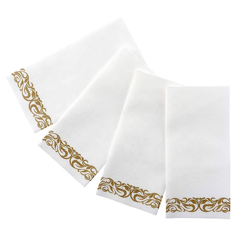 2 Ply Dinner Serviettes Napkin White 9inch Beverage Napkins LOGO