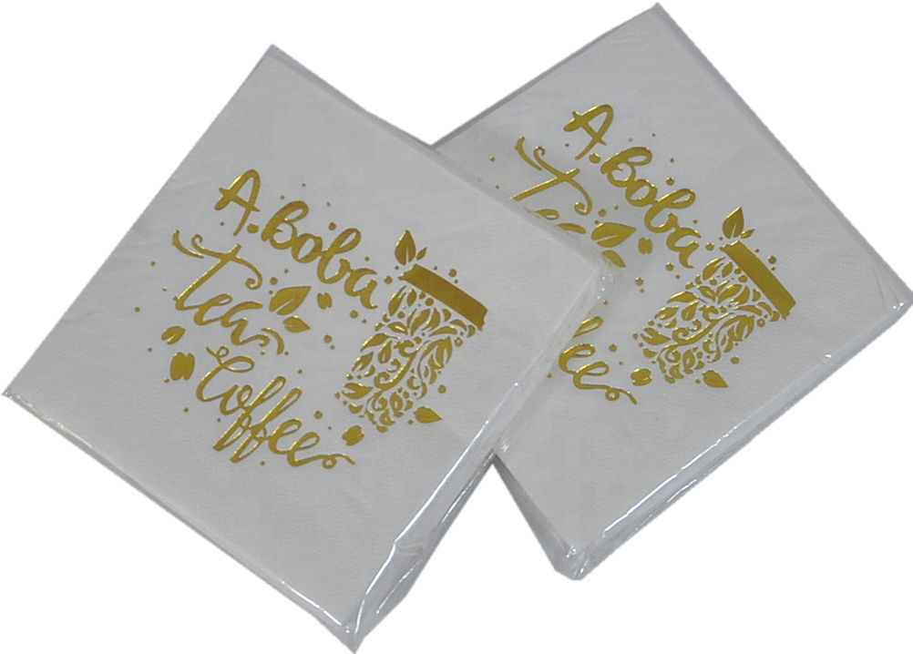 2 Ply Dinner Serviettes Napkin White 9inch Beverage Napkins LOGO