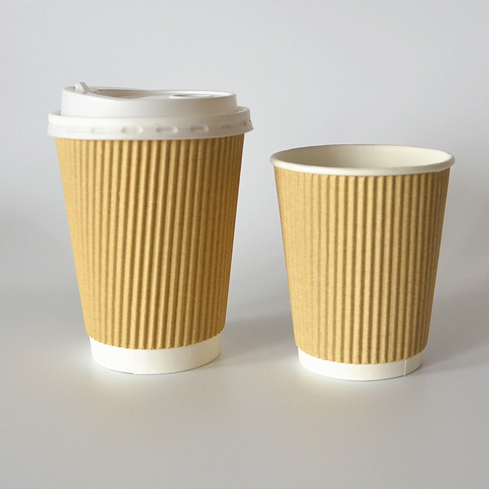 8oz Craft Kraft Ripple Coffee paper Cup glass Fast delivery