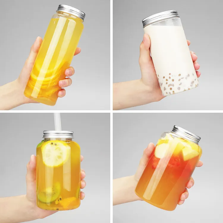 250ml 330ml 500ml Juice Bottle Plastic PET Beer Soft Drink Bottles with Lid