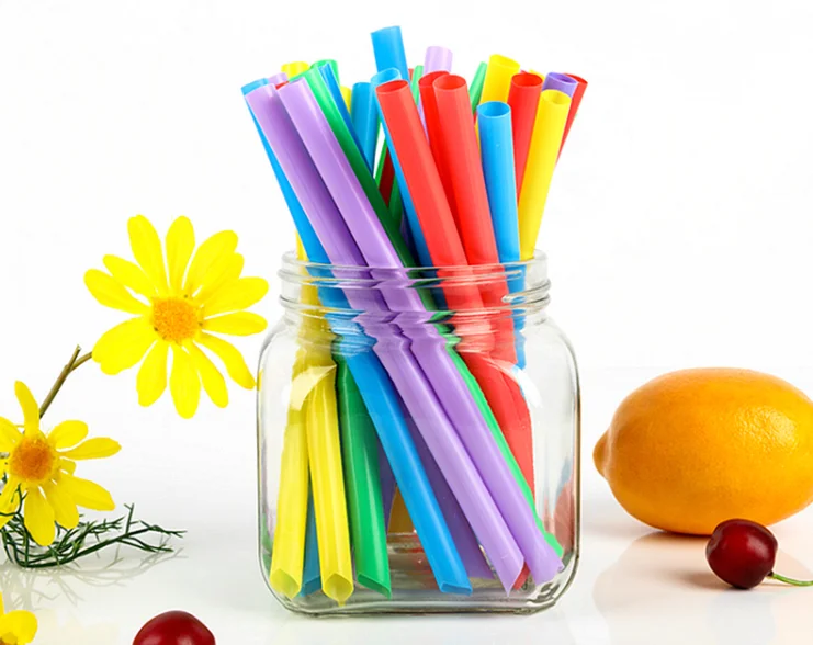 Colorful Disposable Plastic PP PLA Straw Durable and Eco-Friendly Straws